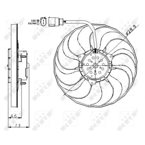 Ventilátor chladenia motora 47381 /NRF/ - obr. 1