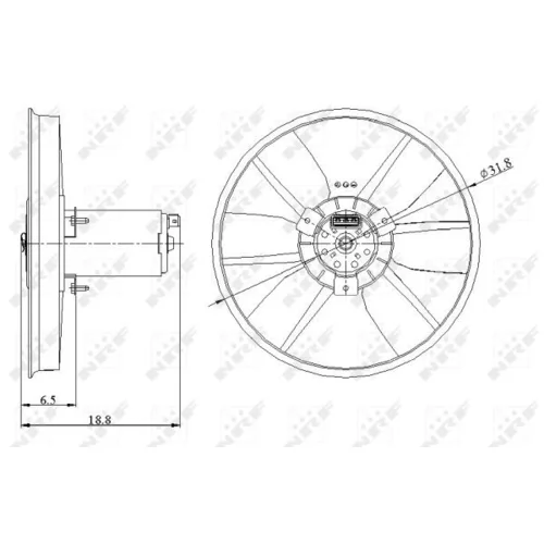 Ventilátor chladenia motora 47401 /NRF/ - obr. 1