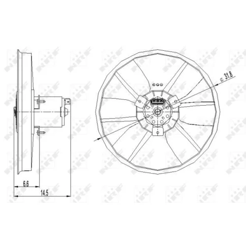 Ventilátor chladenia motora 47402 /NRF/ - obr. 1