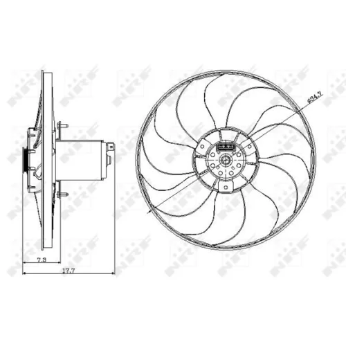 Ventilátor chladenia motora 47404 /NRF/ - obr. 1
