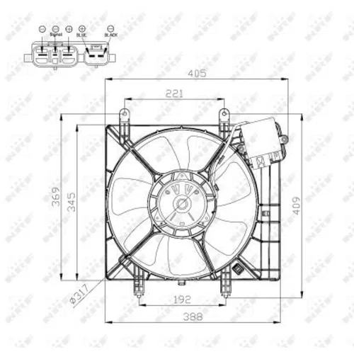 Ventilátor chladenia motora 47575 /NRF/ - obr. 1