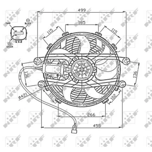 Ventilátor chladenia motora 47747 /NRF/ - obr. 4