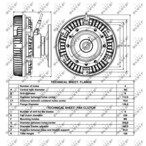 Spojka ventilátora chladenia 49034 /NRF/ - obr. 3