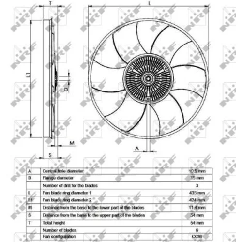 Spojka ventilátora chladenia 49539 /NRF/ - obr. 5