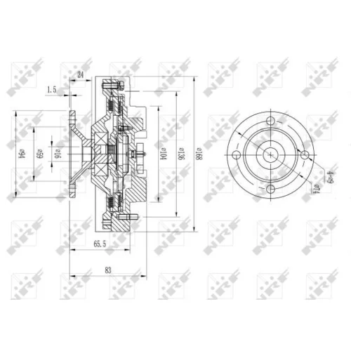 Spojka ventilátora chladenia 49572 /NRF/ - obr. 4
