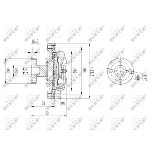 Spojka ventilátora chladenia 49578 /NRF/ - obr. 1