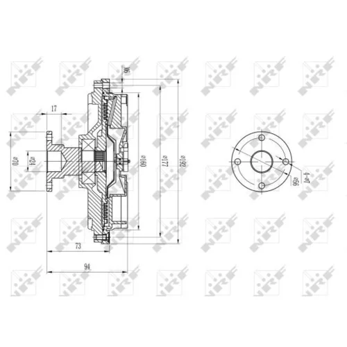 Spojka ventilátora chladenia 49591 /NRF/ - obr. 4