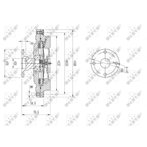 Spojka ventilátora chladenia 49608 /NRF/ - obr. 4