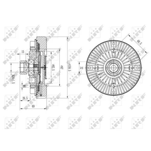 Spojka ventilátora chladenia 49611 /NRF/ - obr. 4