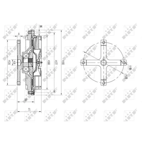 Spojka ventilátora chladenia 49632 /NRF/ - obr. 4