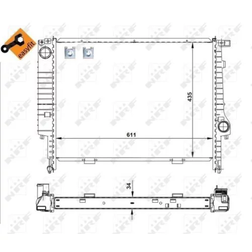 Chladič motora 509625 /NRF/ - obr. 5