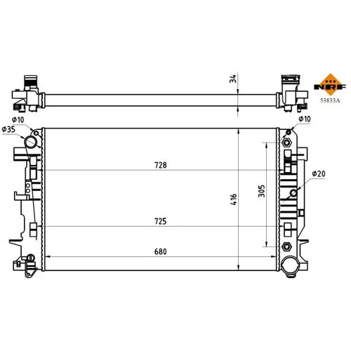 Chladič motora 53833A /NRF/ - obr. 4