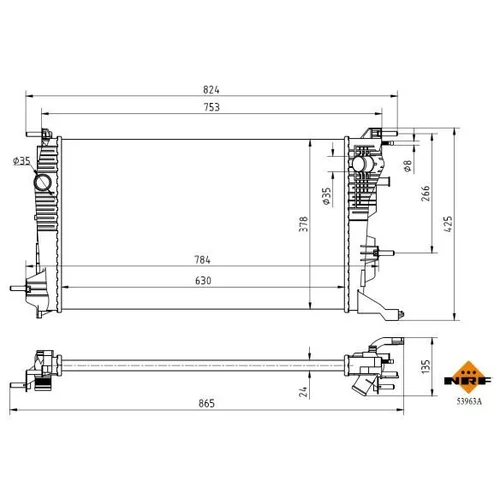 Chladič motora 53963A /NRF/ - obr. 4