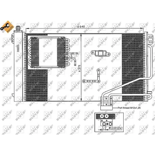 Kondenzátor klimatizácie 35536 /NRF/ - obr. 2