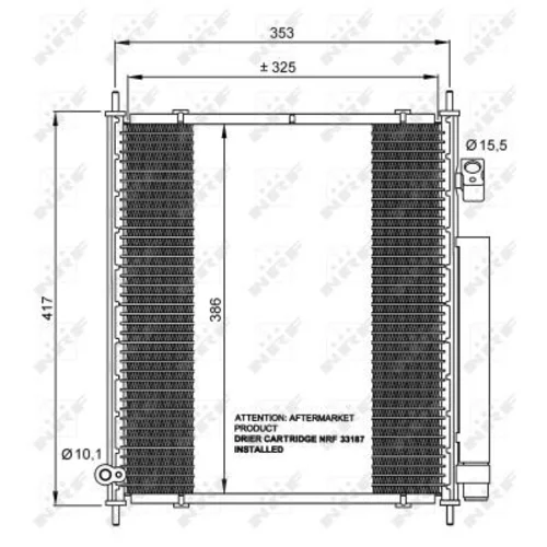 Kondenzátor klimatizácie 35562 /NRF/ - obr. 5