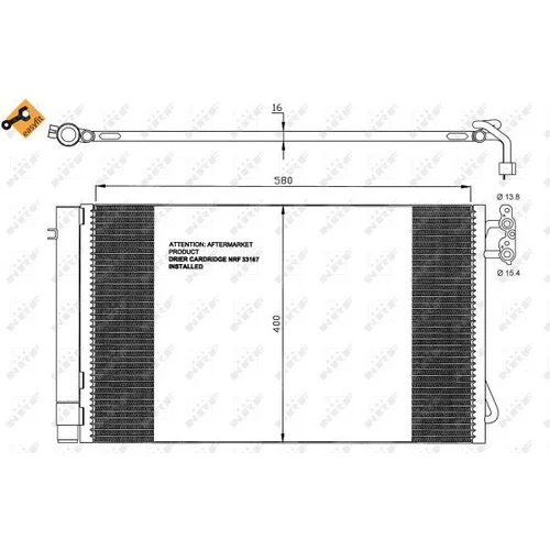 Kondenzátor klimatizácie 35743 /NRF/ - obr. 5