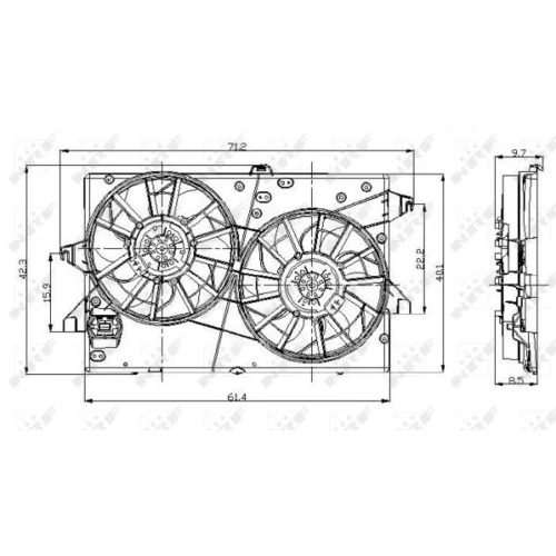 Ventilátor chladenia motora 47003 /NRF/ - obr. 1