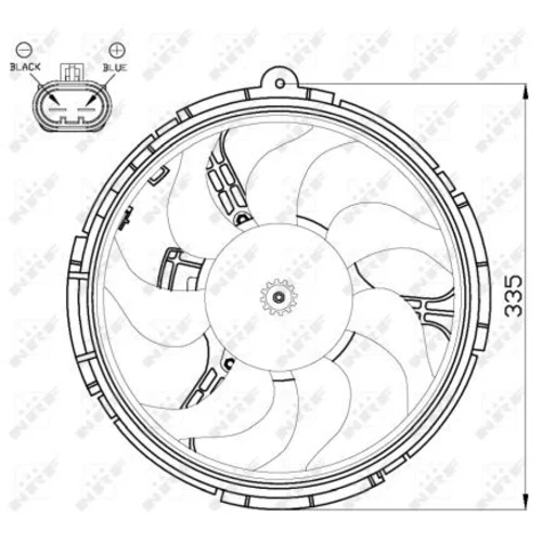 Ventilátor chladenia motora 47505 /NRF/ - obr. 2