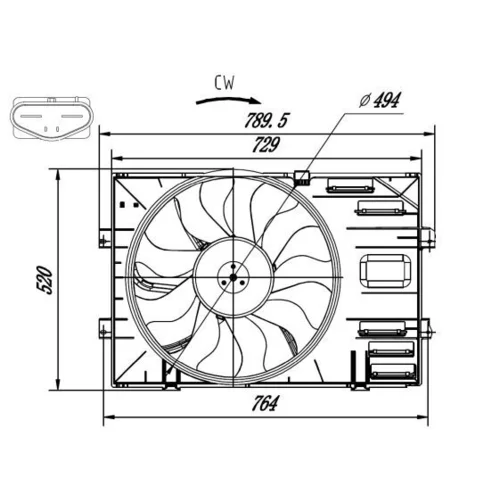 Ventilátor chladenia motora 47918 /NRF/ - obr. 4