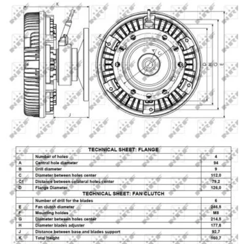 Spojka ventilátora chladenia 49095 /NRF/ - obr. 3