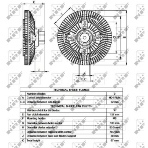 Spojka ventilátora chladenia 49518 /NRF/ - obr. 4