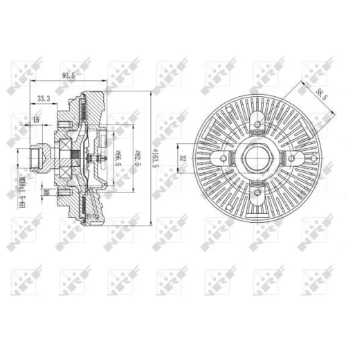 Spojka ventilátora chladenia 49606 /NRF/ - obr. 4