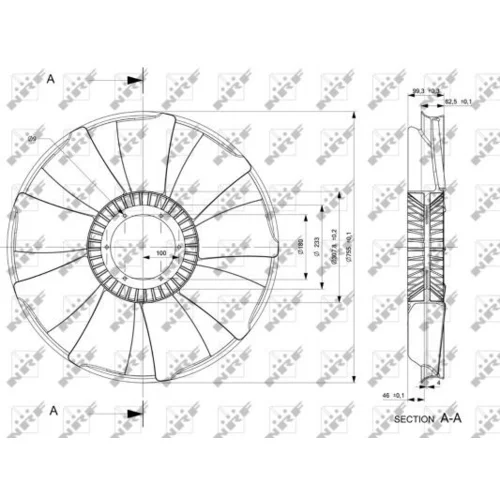 Koleso ventilátora chladenia motora 49829 /NRF/ - obr. 1