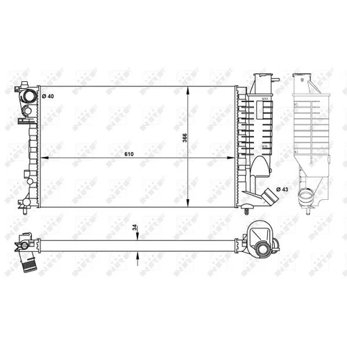 Chladič motora 50425 /NRF/ - obr. 4