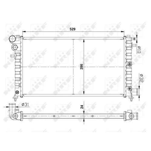 Chladič motora 509502 /NRF/ - obr. 4