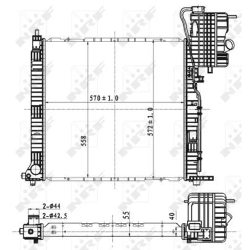 Chladič motora 53176 /NRF/ - obr. 4
