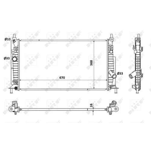 Chladič motora 53905 /NRF/ - obr. 4