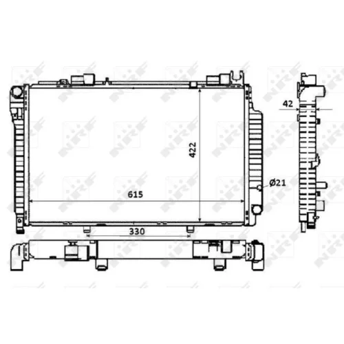 Chladič motora 58350 /NRF/ - obr. 3