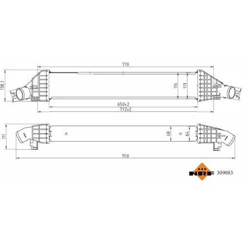 Chladič plniaceho vzduchu 309083 /NRF/ - obr. 4