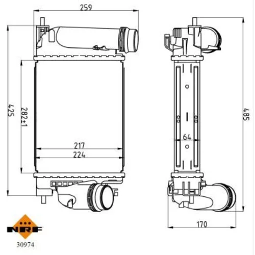 Chladič plniaceho vzduchu 30974 /NRF/ - obr. 4