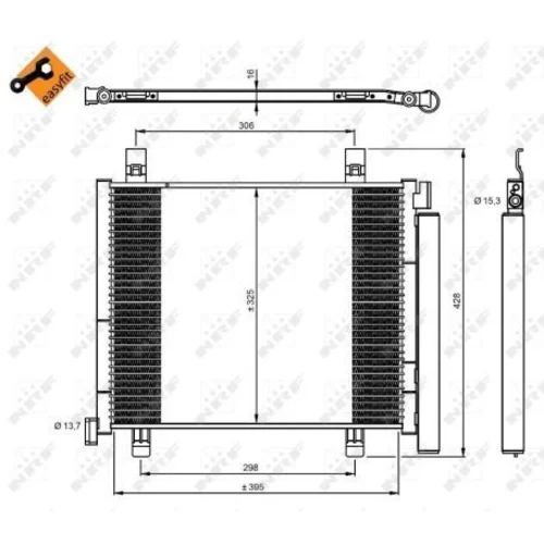 Kondenzátor klimatizácie 350045 /NRF/ - obr. 1