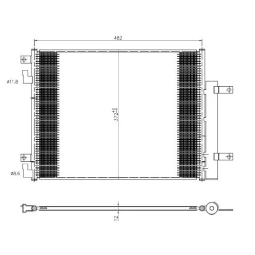Kondenzátor klimatizácie 350506 /NRF/ - obr. 5