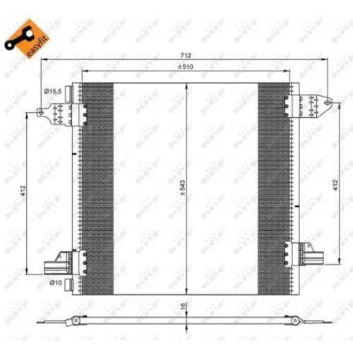 Kondenzátor klimatizácie 35702 /NRF/ - obr. 5
