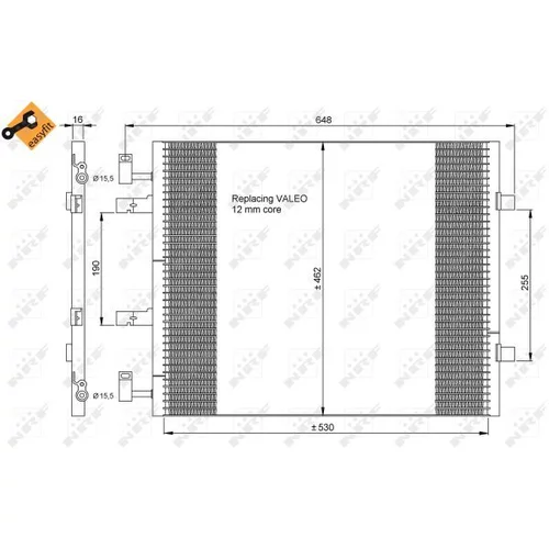 Kondenzátor klimatizácie 35845 /NRF/ - obr. 2