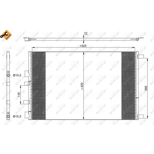 Kondenzátor klimatizácie 35913 /NRF/ - obr. 4