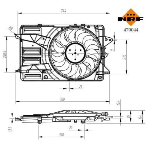 Ventilátor chladenia motora 470044 /NRF/ - obr. 5
