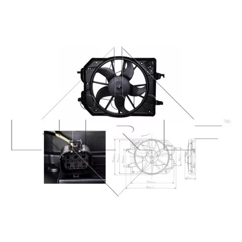 Ventilátor chladenia motora NRF 47021
