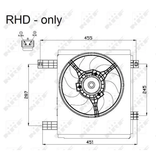 Ventilátor chladenia motora 47447 /NRF/ - obr. 2