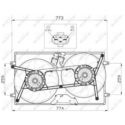Ventilátor chladenia motora 47464 /NRF/ - obr. 2