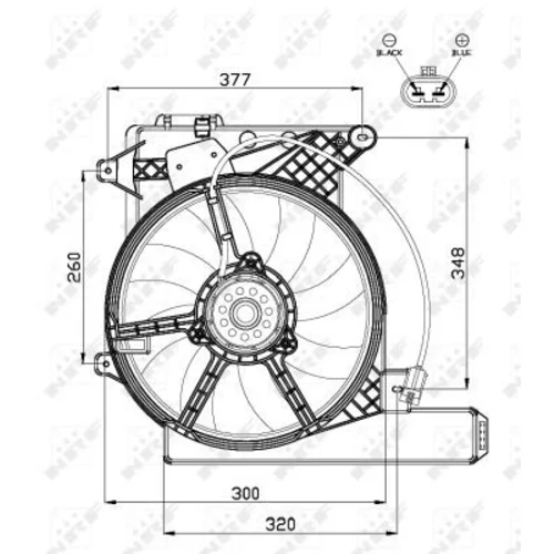 Ventilátor chladenia motora 47488 /NRF/ - obr. 2