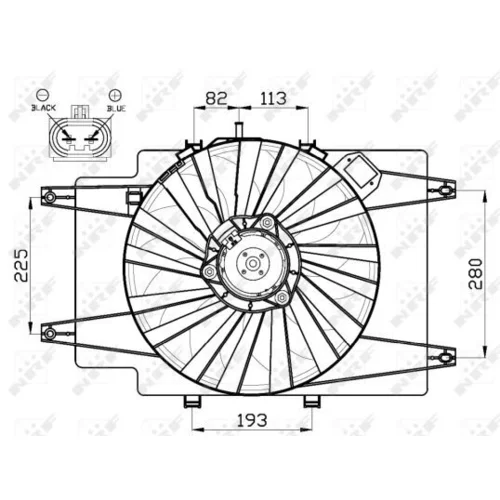 Ventilátor chladenia motora 47513 /NRF/ - obr. 2
