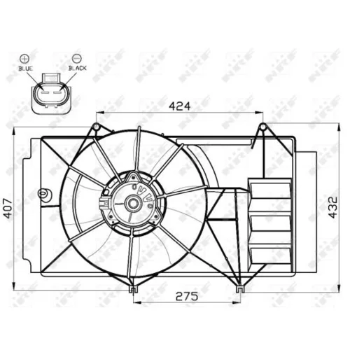 Ventilátor chladenia motora 47525 /NRF/ - obr. 2