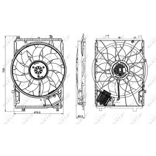 Ventilátor chladenia motora 47853 /NRF/ - obr. 1
