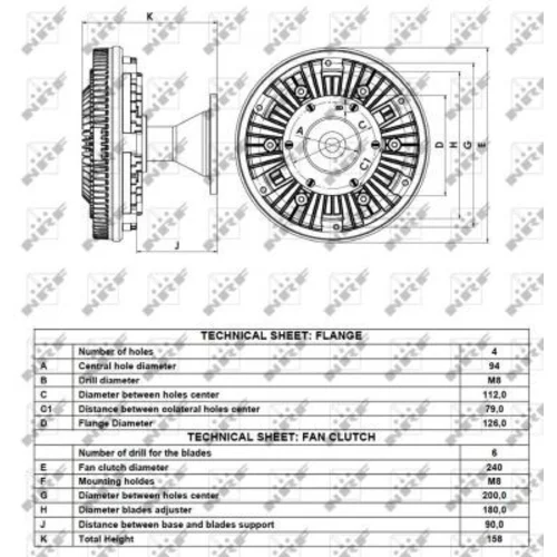 Spojka ventilátora chladenia 49083 /NRF/ - obr. 3