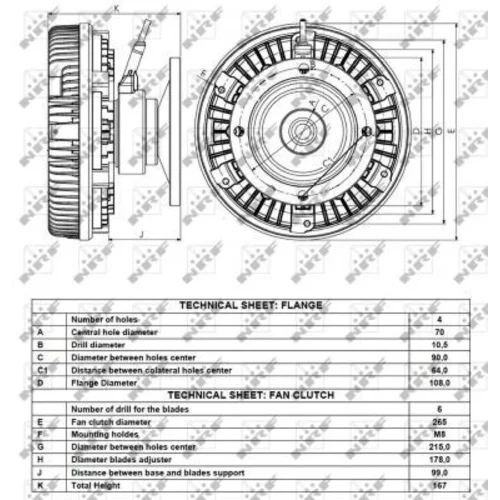 Spojka ventilátora chladenia 49113 /NRF/ - obr. 3