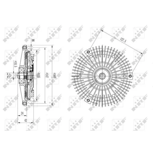 Spojka ventilátora chladenia 49594 /NRF/ - obr. 4